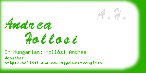 andrea hollosi business card