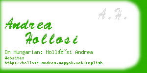 andrea hollosi business card